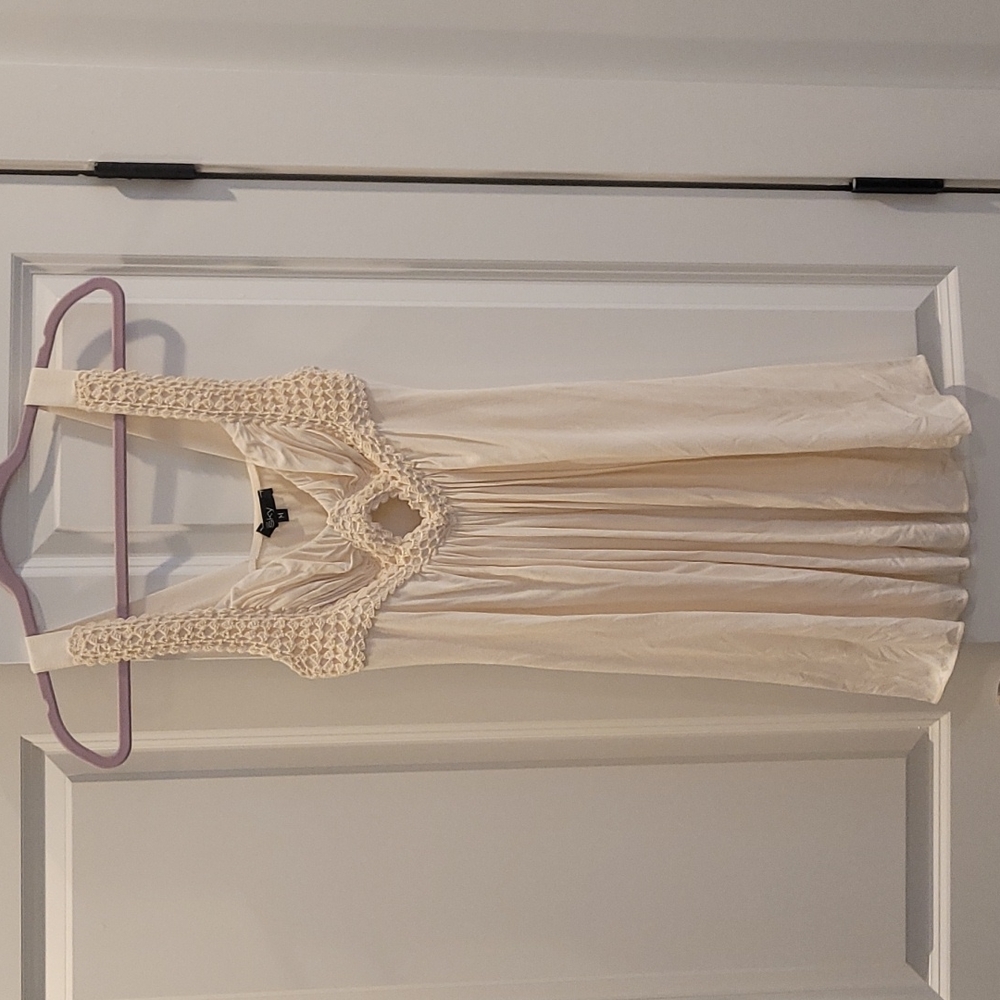 Ivory crocheted cutout dress size M
